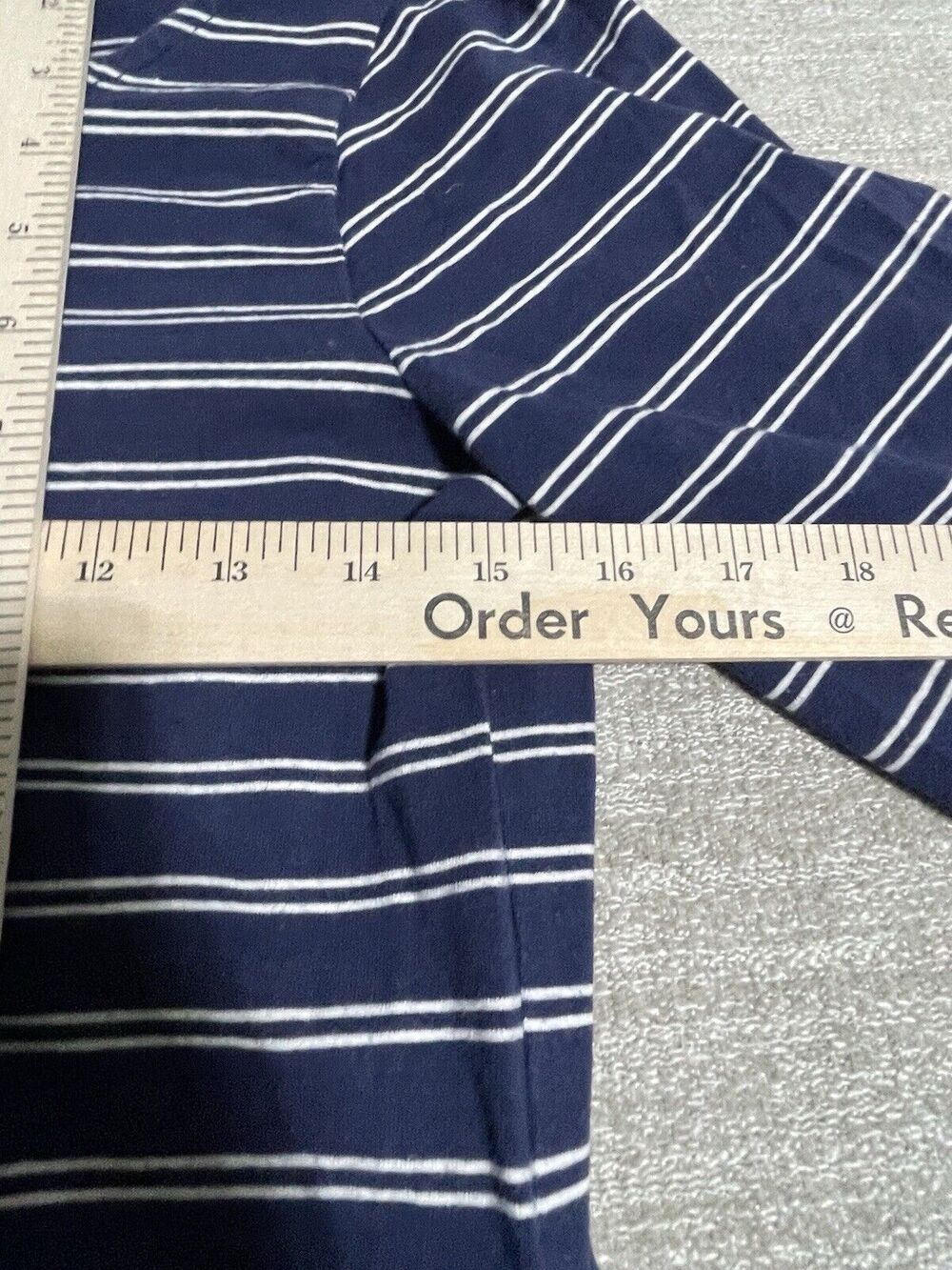 Old Navy Dress Women's Small Maternity Long Sleeve Blue Stripe Fitted Dress - Picture 7 of 10